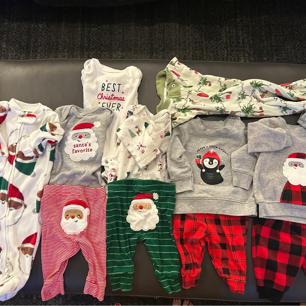 Carter's Festive Christmas Kids Matching Sets - Red, Green, Gray, White